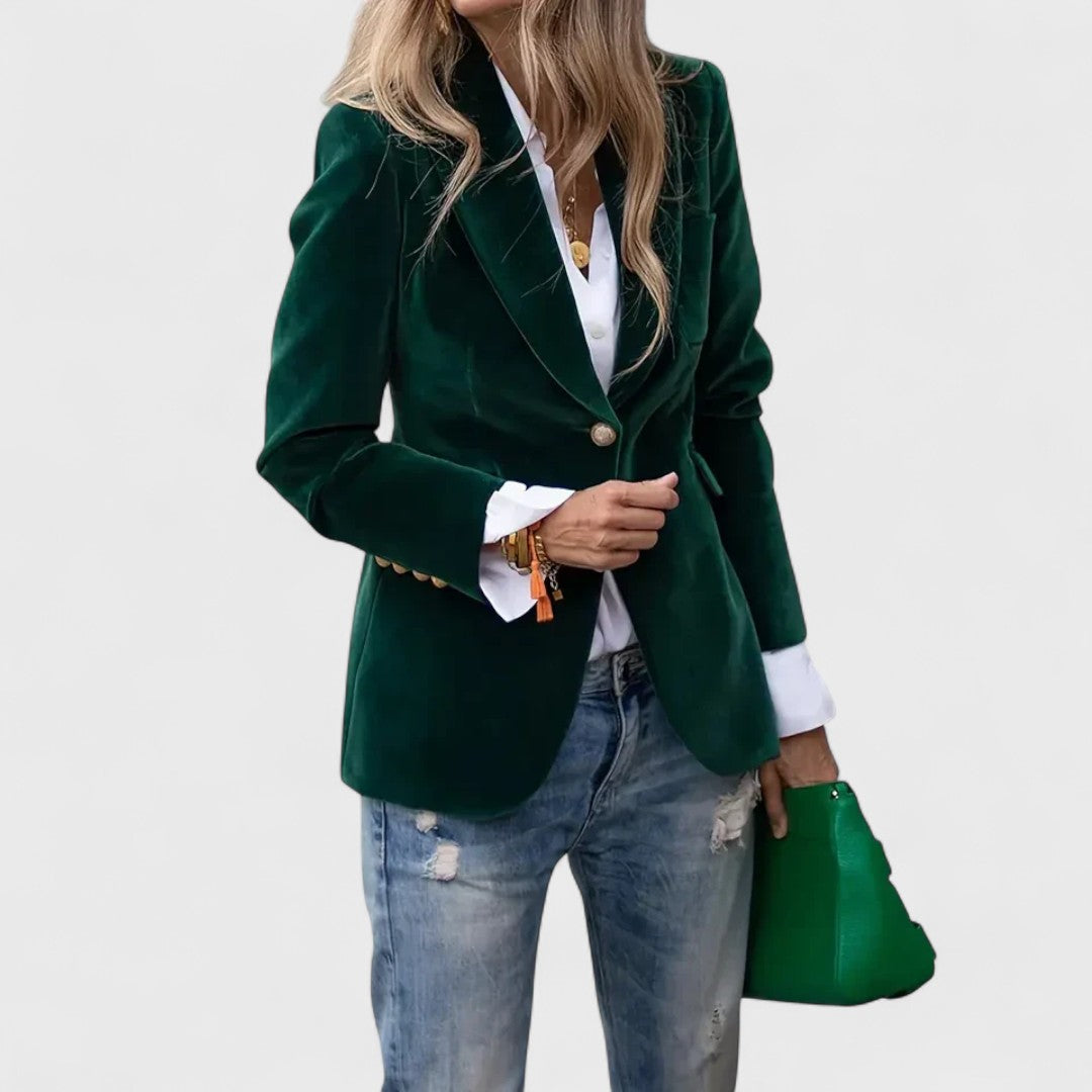 Julisse™ – Elegant Velvet Blazer