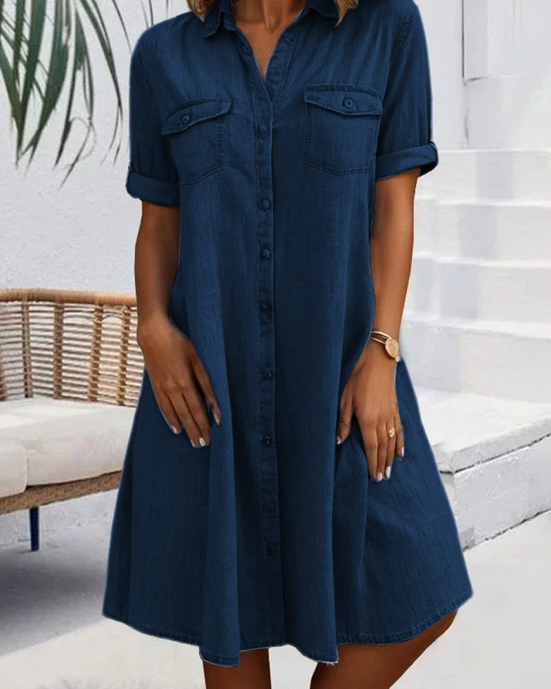 Tessa - Relaxed Button-Front Shirt Dress