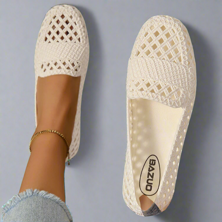 Luna-Woven Slip-On Flats