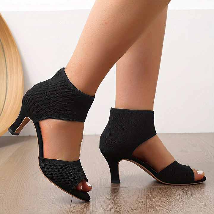 Noelle – Stretch Knit Ankle Heels
