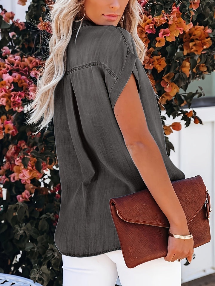 Riley – Soft Roll-Sleeve Button Shirt