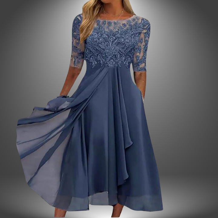 ALISA Lace Midi Dress