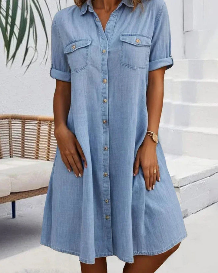 Tessa - Relaxed Button-Front Shirt Dress