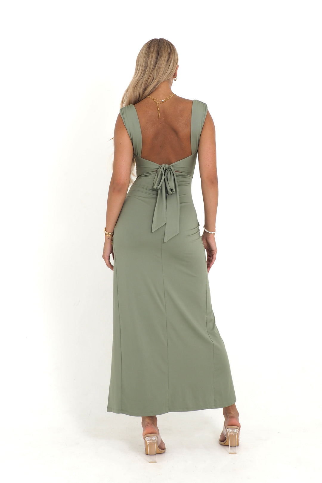 Claire™ Ruched Slit Dress