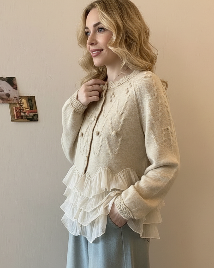 Natalie Ruffle Cardigan