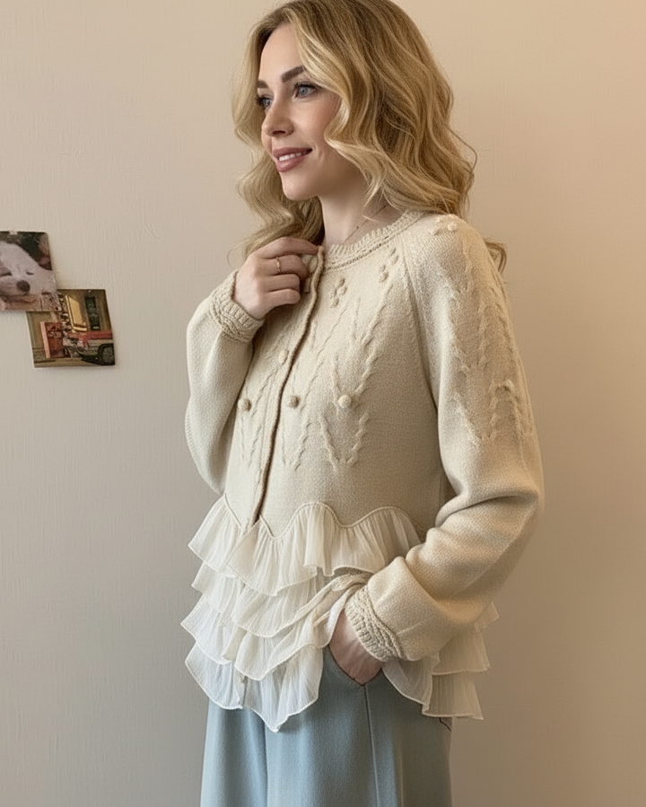 Natalie Ruffle Cardigan