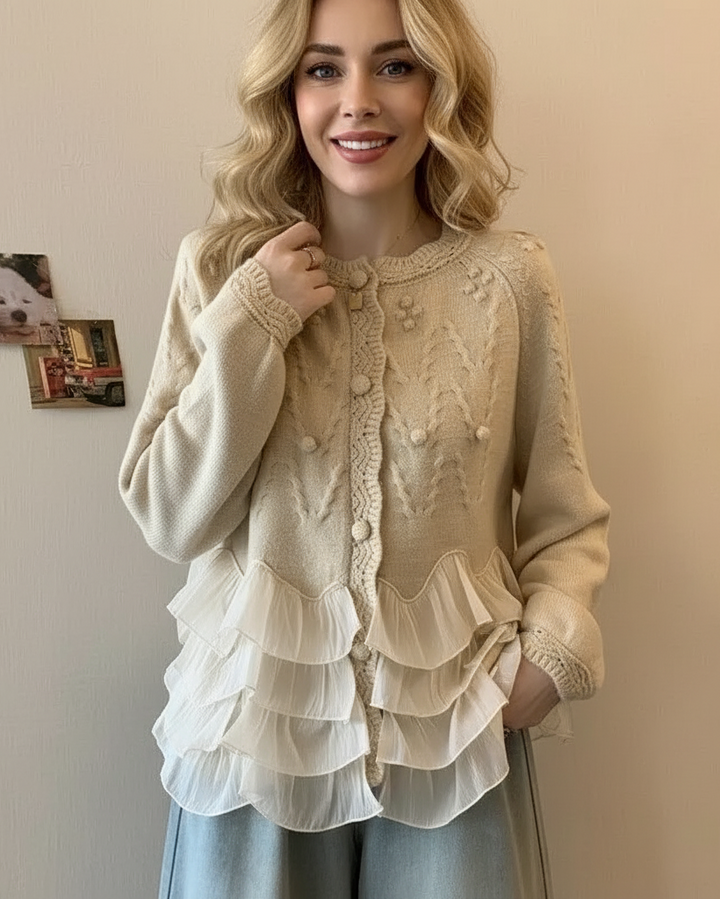 Natalie Ruffle Cardigan