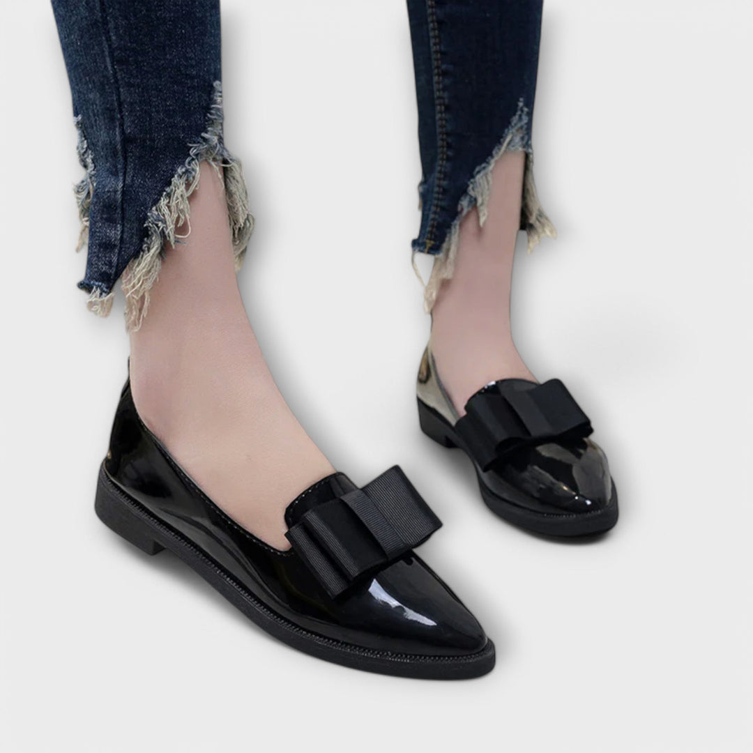 Heidi-Luxe Bow Loafers
