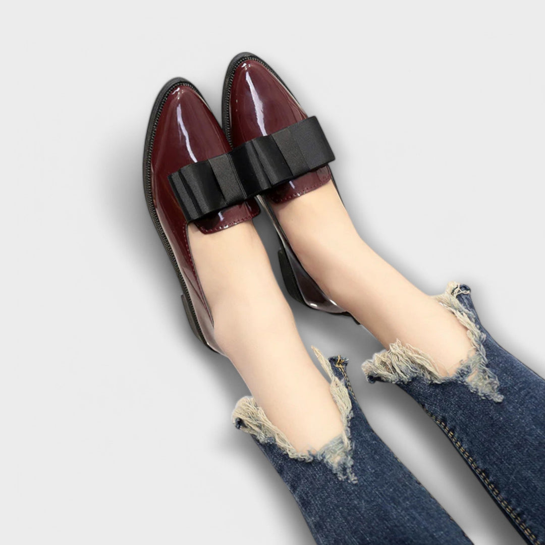 Heidi-Luxe Bow Loafers