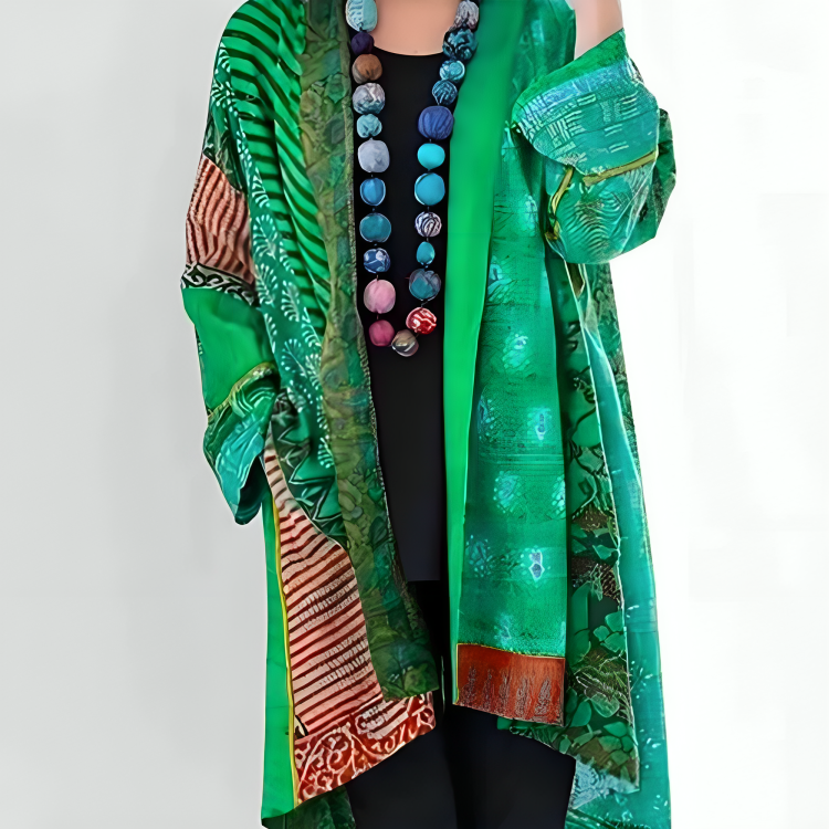 Kathleen – Artistic Patchwork Kimono Jacket