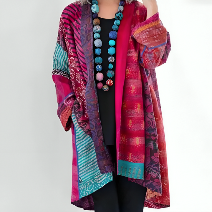 Kathleen – Artistic Patchwork Kimono Jacket