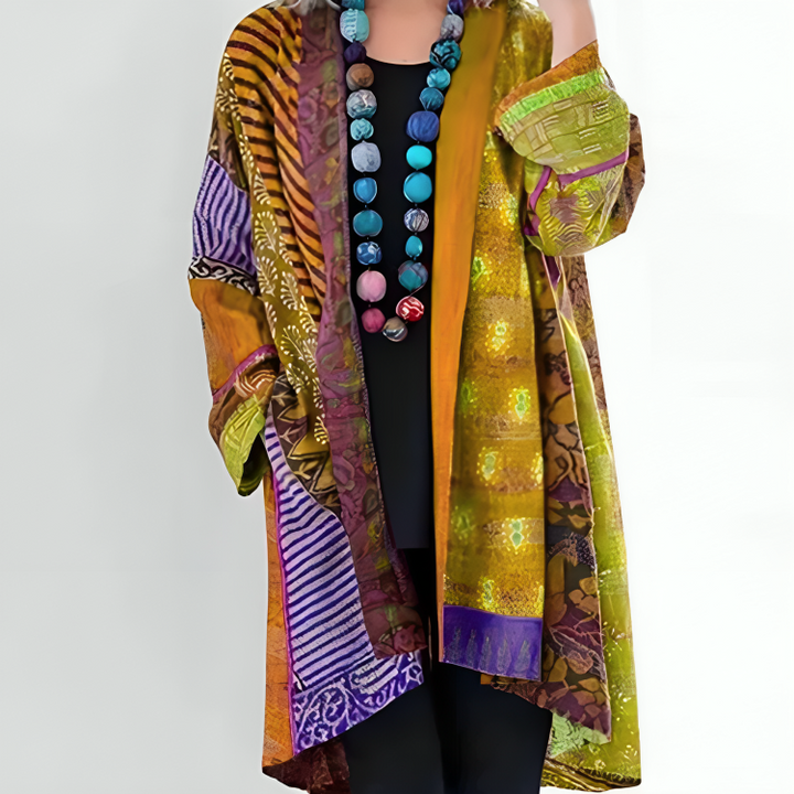 Kathleen – Artistic Patchwork Kimono Jacket