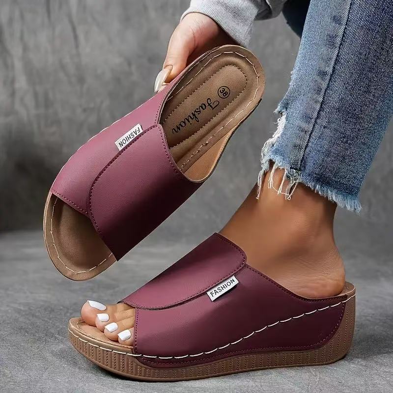 Myra - Comfort Wedge Slide Sandals