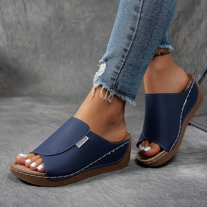 Myra - Comfort Wedge Slide Sandals