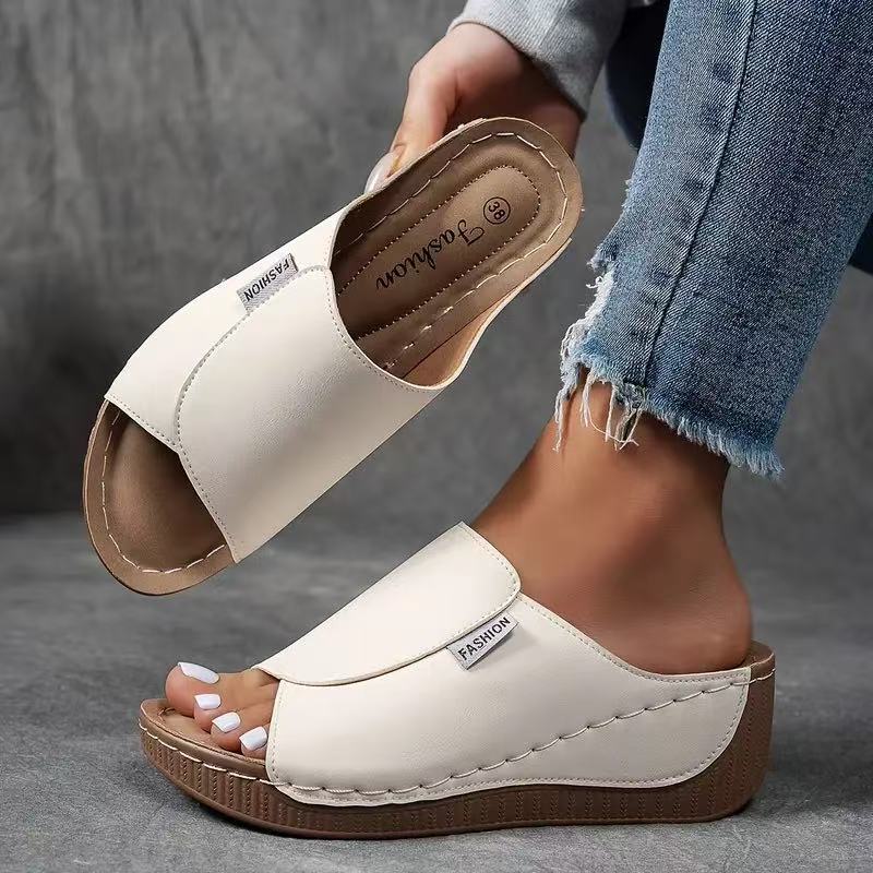 Myra - Comfort Wedge Slide Sandals