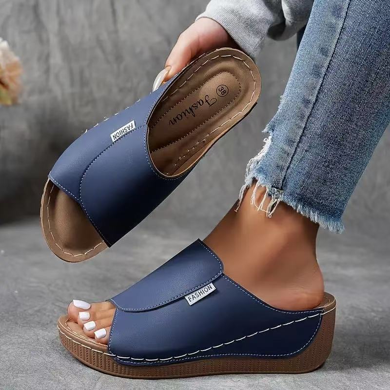 Myra - Comfort Wedge Slide Sandals