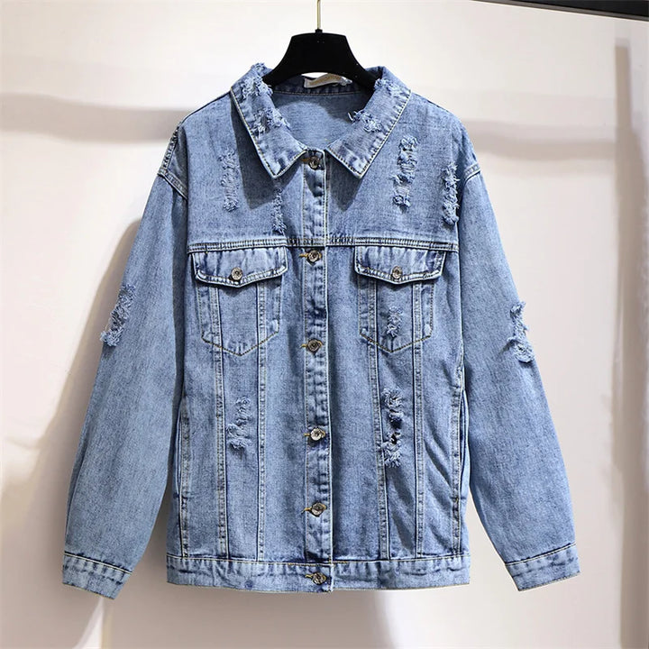 Blair - Oversized Distressed Washed Street Jacket
