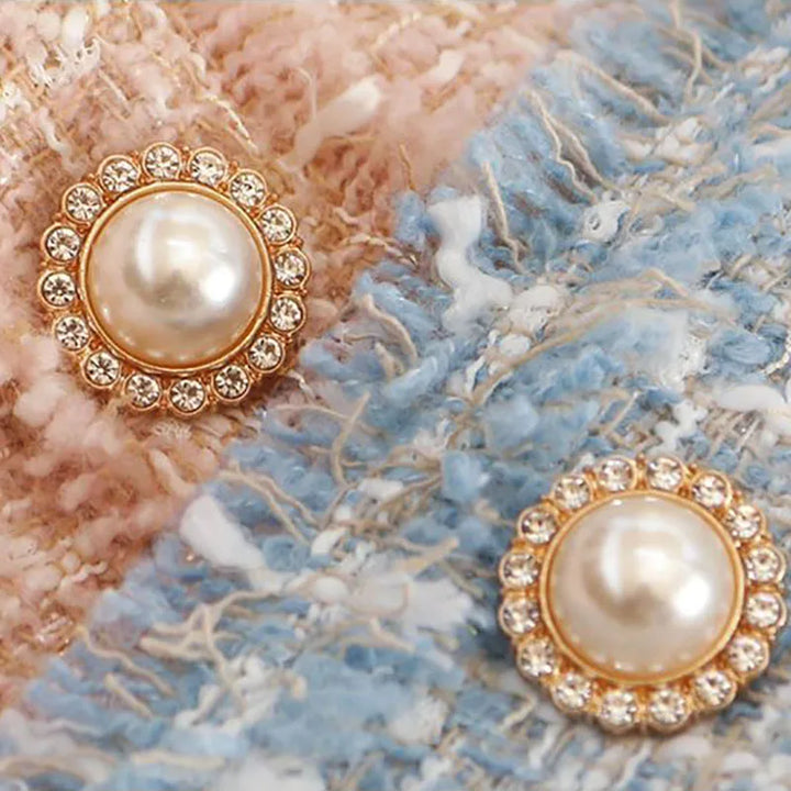 Colette - Textured Pearl-Button Jacket