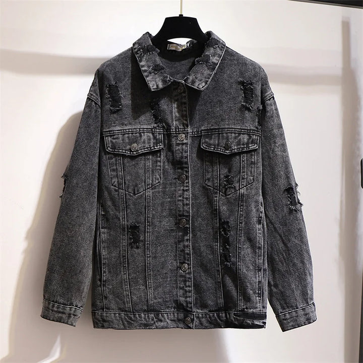 Blair - Oversized Distressed Washed Street Jacket