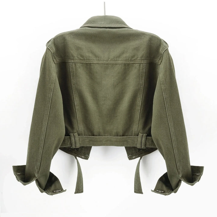 Romi - Cropped Cotton Utility Jacket