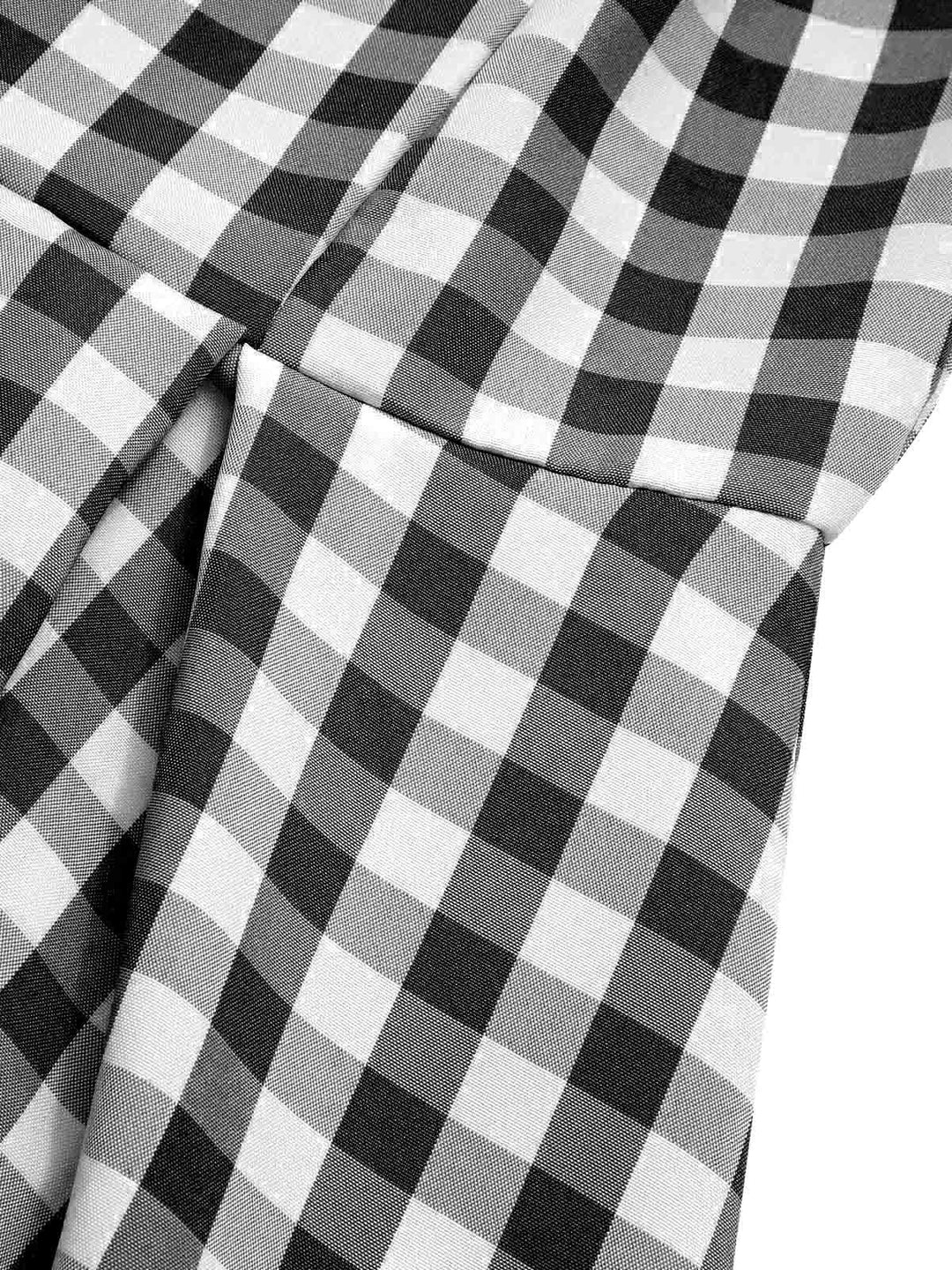 Black 1950s Plaid Swing Dress