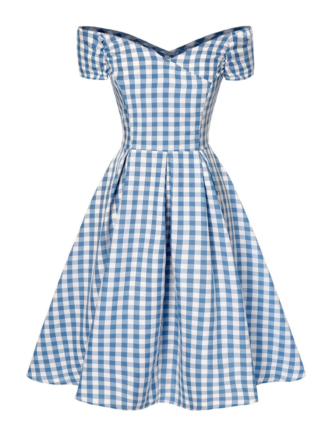 Black 1950s Plaid Swing Dress