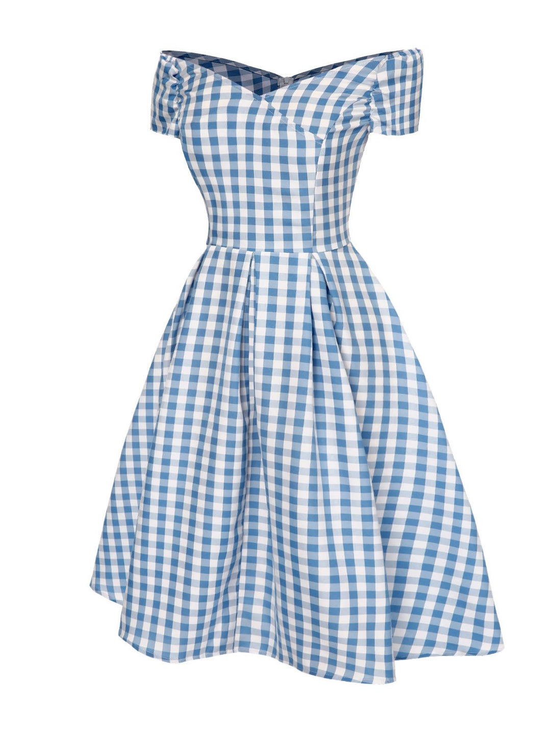 Black 1950s Plaid Swing Dress