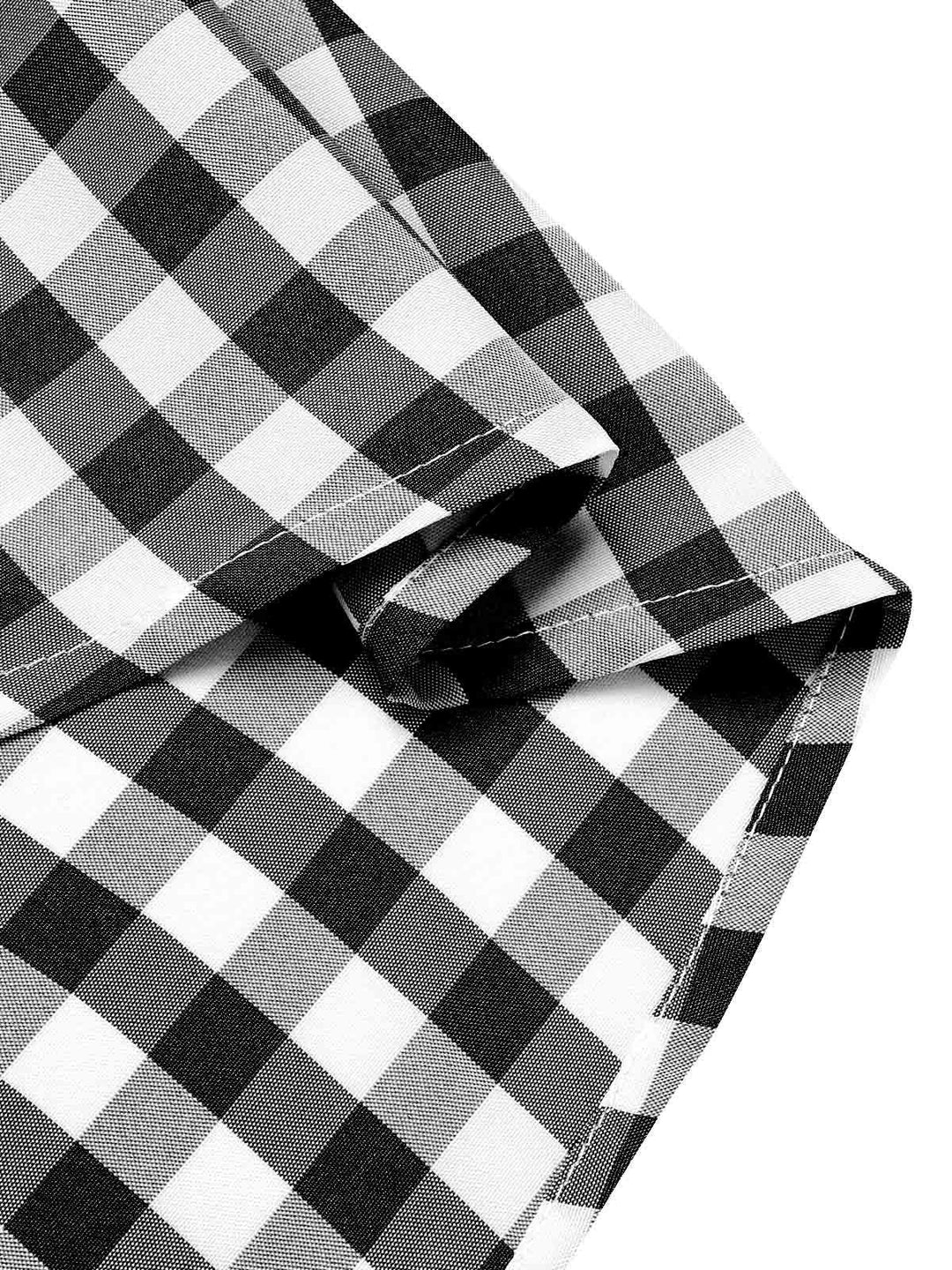 Black 1950s Plaid Swing Dress