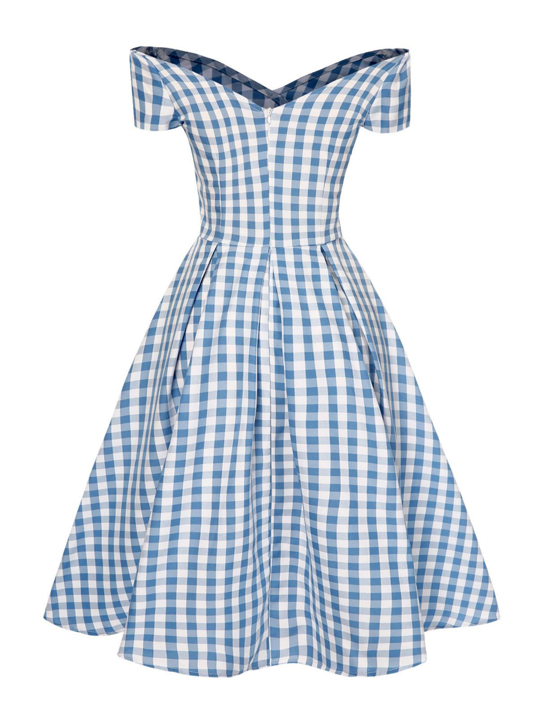 Black 1950s Plaid Swing Dress