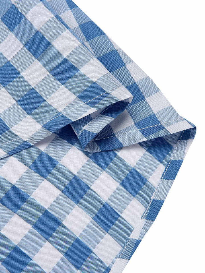 Black 1950s Plaid Swing Dress