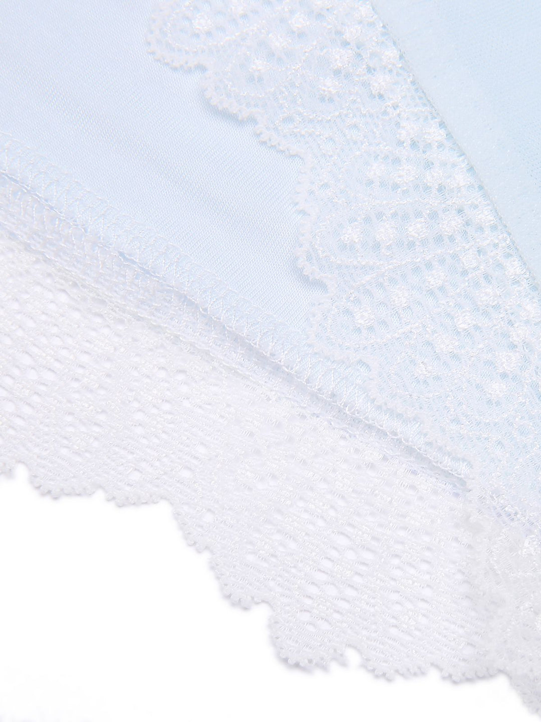 2PCS Light Blue 1940s Knot Lace Sleepwear