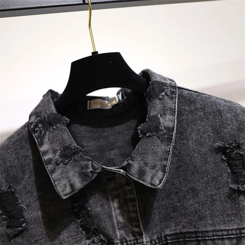 Blair - Oversized Distressed Washed Street Jacket