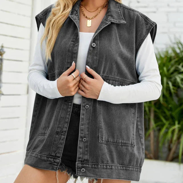 Jade - Everyday Cotton Snap Vest