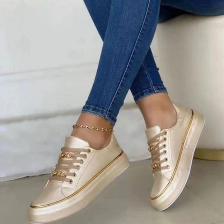 Kate-Luxe Chain Accent Sneakers