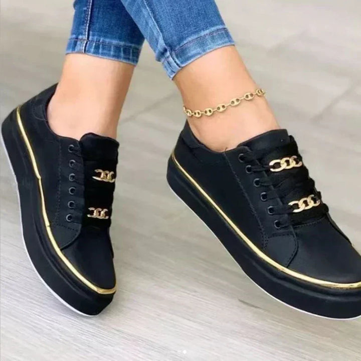 Kate-Luxe Chain Accent Sneakers