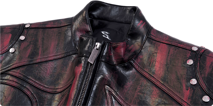 Studded Moto Leather Jacket