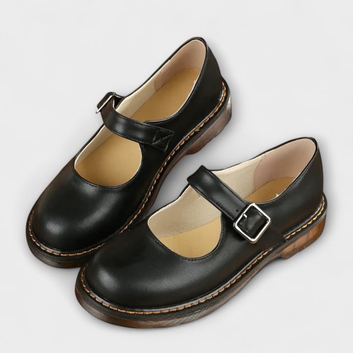 Clara-Buckle Strap Flats