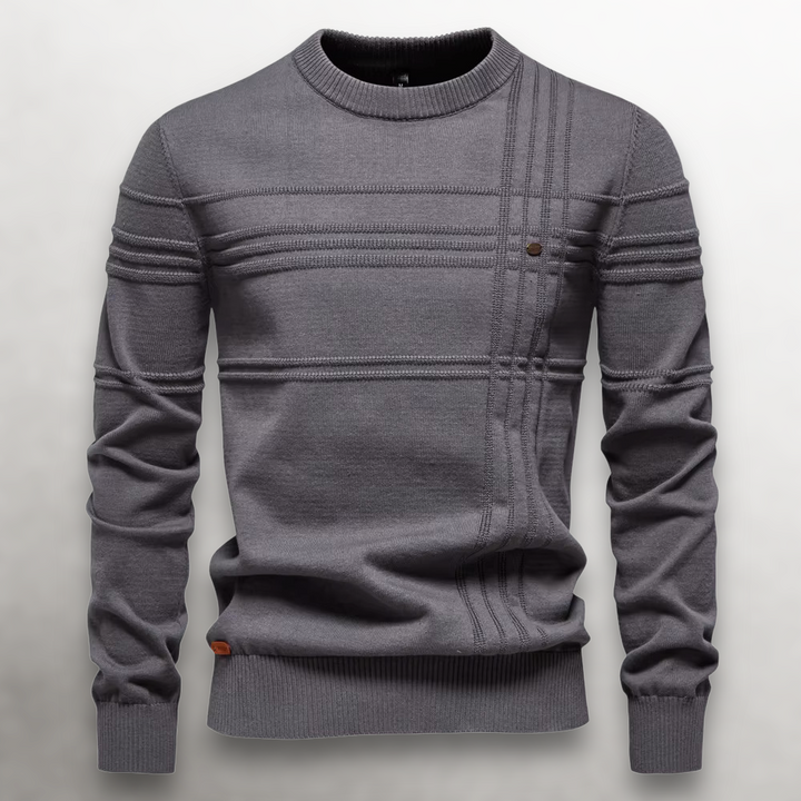 Sullivan Grid-Knit Cotton Sweater