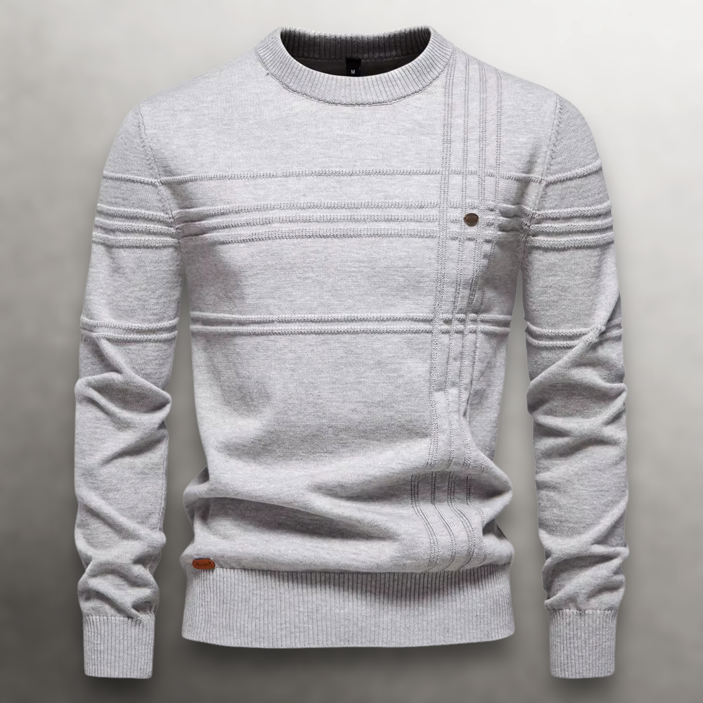 Sullivan Grid-Knit Cotton Sweater
