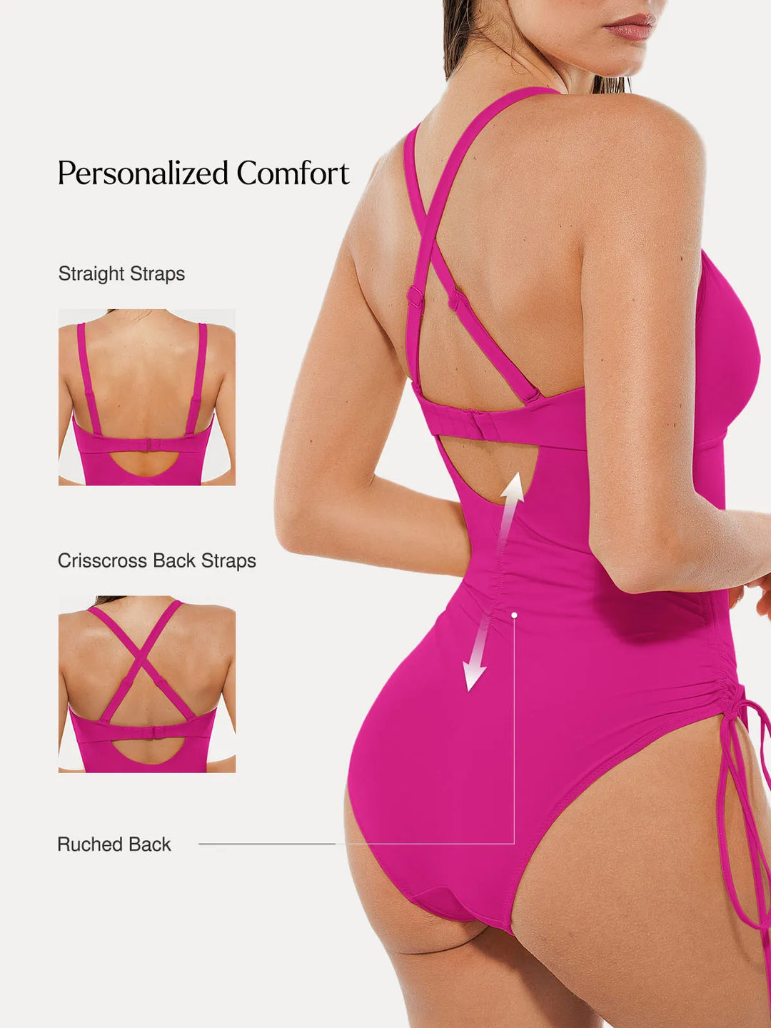 Mesh Inset Tie-Side Sculpting One-Piece Swimsuit