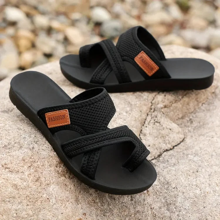 Elina-Criss-Cross Comfort Slides