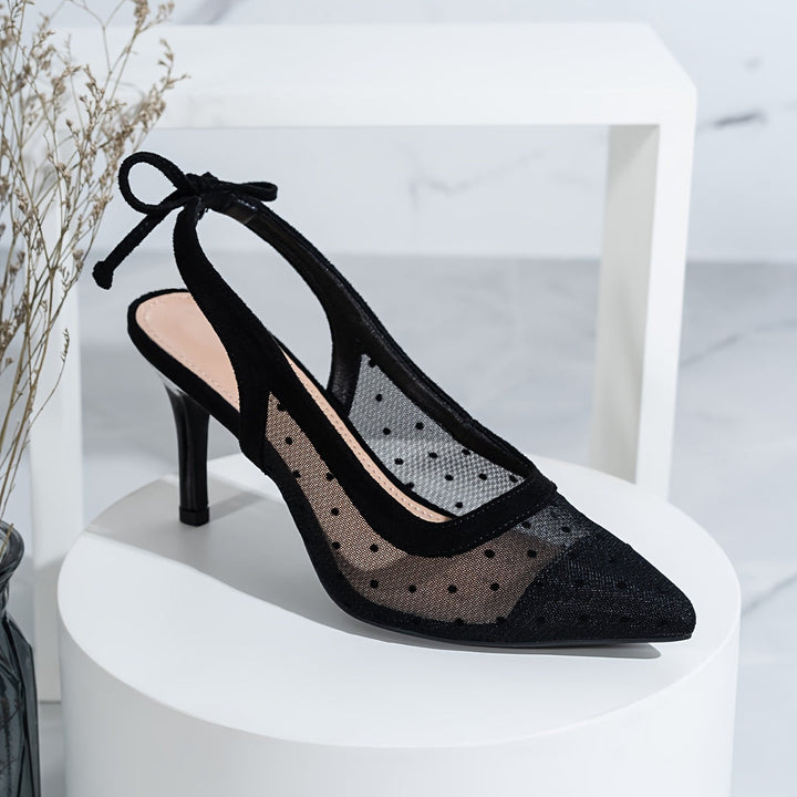 Dahlia – Mesh Slingback Heels