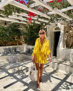 Adalyn - Chic V-Neck High Waist Mini Dress