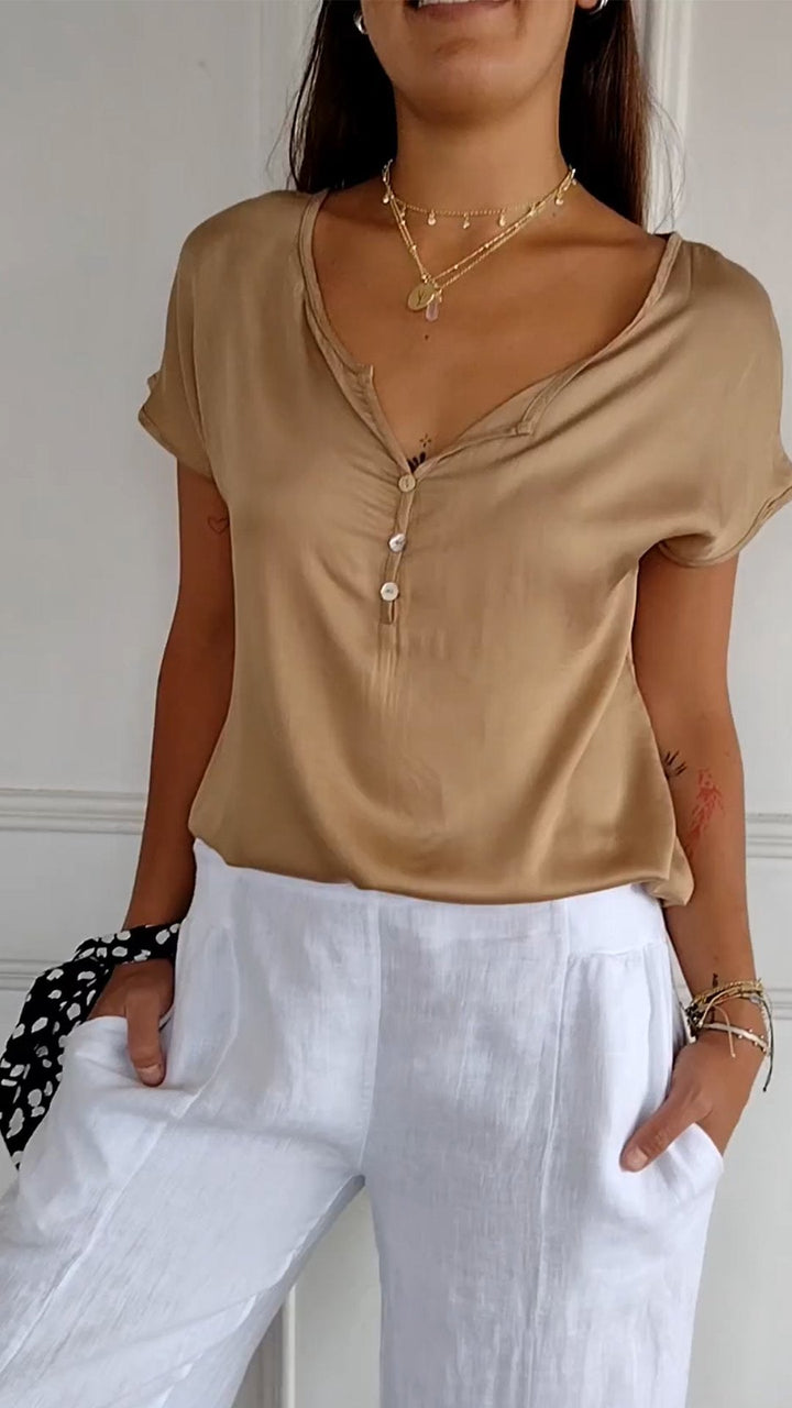 Sienna - V-Neck Blouse