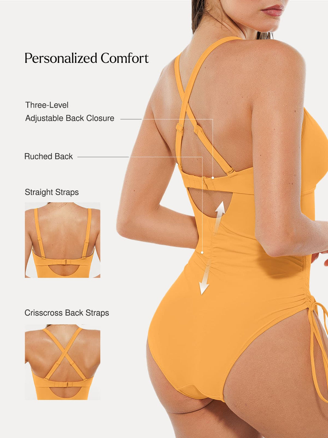 Mesh Inset Tie-Side Sculpting One-Piece Swimsuit