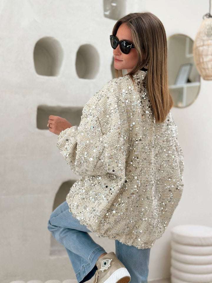 Mickaela – Sequin Bomber Jacket