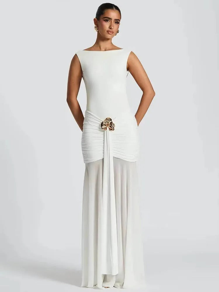 SÉVANA™ | Draped Backless Dress