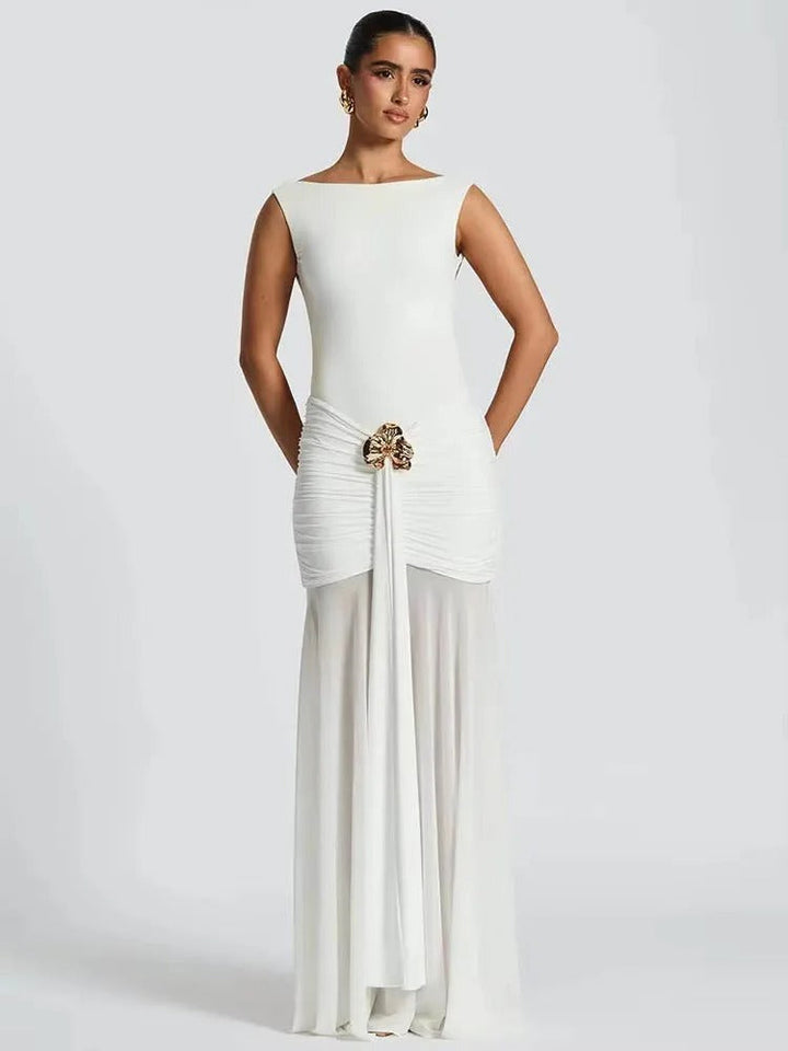 SÉVANA™ | Draped Backless Dress