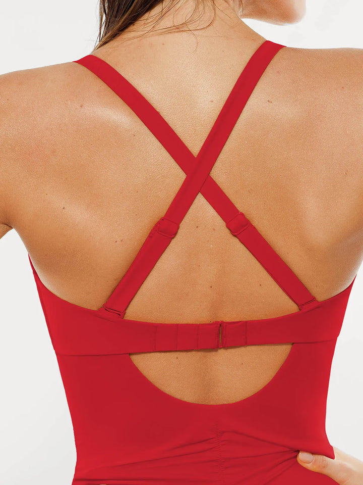 Mesh Inset Tie-Side Sculpting One-Piece Swimsuit