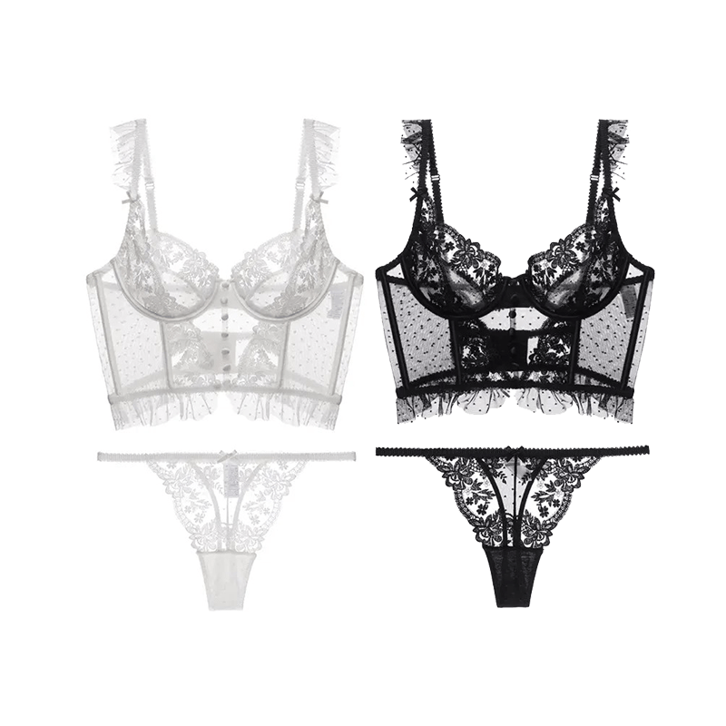 Daria - French Lace Push-Up Bra & Panty Set